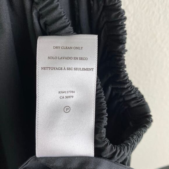 RAILS Rizo Midi Dress Size S Black Cutout Poplin Sustainable Minimalist Neutral - Picture 14 of 16